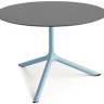 Столик ламинированный кофейный Tripe Maxi голубой, антрацит Ø800х510 мм Столик ламинированный кофейный Tripe Maxi голубой, антрацит Ø800х510 мм