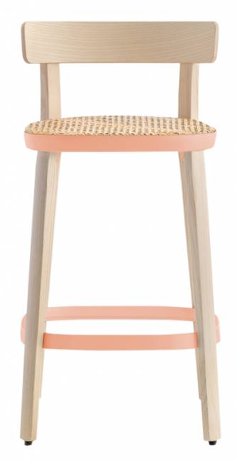 Стул деревянный полубарный Folk розовый, беленый ясень, натуральный 430х425х870 мм Стул деревянный полубарный Folk розовый, беленый ясень, натуральный 430х425х870 мм