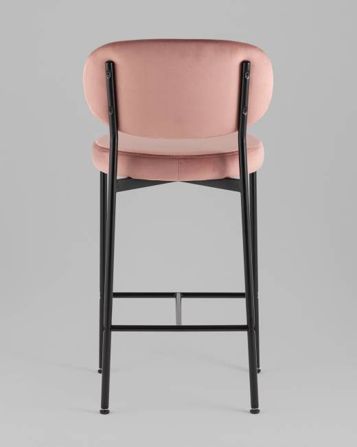 Стул полубарный Бриф VD велюр пыльно-розовый