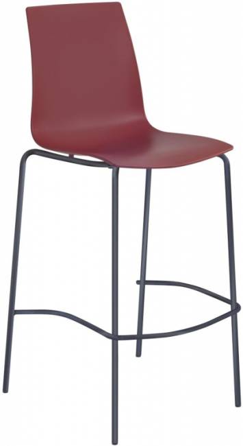 Стул пластиковый барный X-Treme BSL Pro антрацит, кирпично-красный 520х520х1100 мм