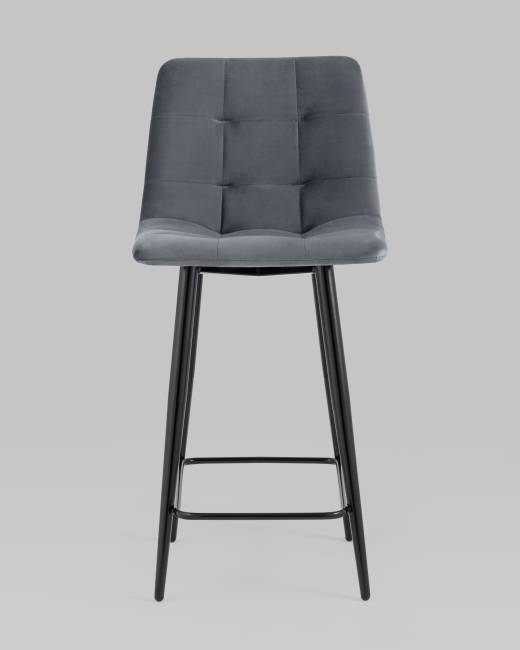 Стул полубарный Джанго велюр тёмно-серый 2 шт.