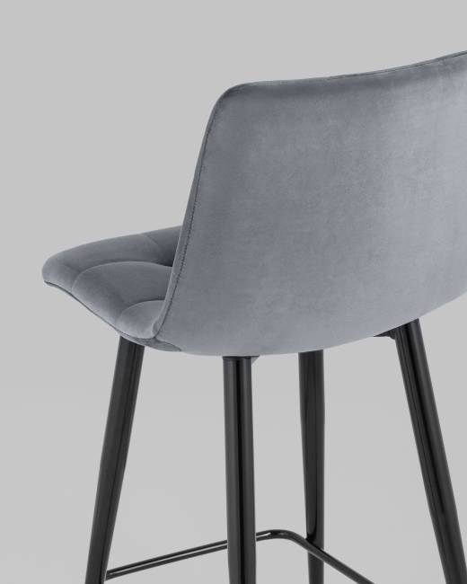 Стул полубарный Джанго велюр тёмно-серый 2 шт.