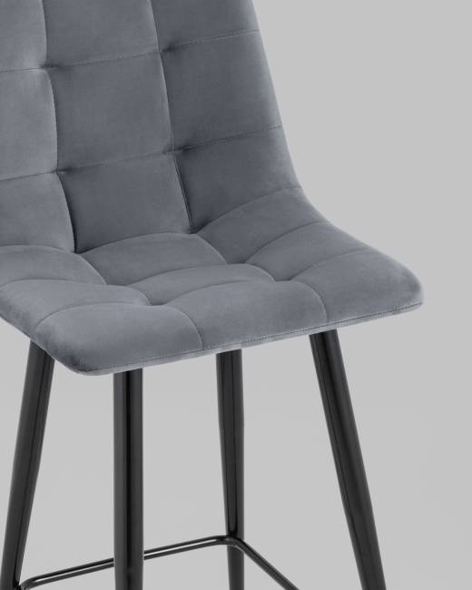 Стул полубарный Джанго велюр тёмно-серый 2 шт.