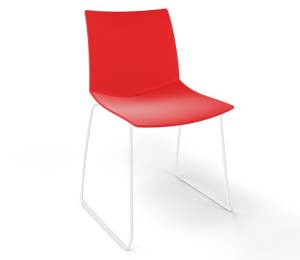 Стул пластиковый Kanvas S красный 500х500х790 мм