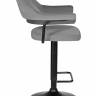 Стул барный DOBRIN CHARLY BLACK, серый велюр (MJ9-75)