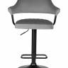 Стул барный DOBRIN CHARLY BLACK, серый велюр (MJ9-75)