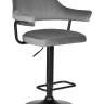 Стул барный DOBRIN CHARLY BLACK, серый велюр (MJ9-75)