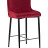 Набор 2 шт Стул полубарный DOBRIN CHRISTIAN'65, черные ножки, бордовый велюр (V108-85)