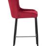 Набор 2 шт Стул полубарный DOBRIN CHRISTIAN'65, черные ножки, бордовый велюр (V108-85)