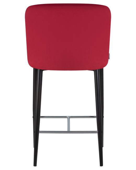 Набор 2 шт Стул полубарный DOBRIN CHRISTIAN'65, черные ножки, бордовый велюр (V108-85)