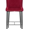 Набор 2 шт Стул полубарный DOBRIN CHRISTIAN'65, черные ножки, бордовый велюр (V108-85)