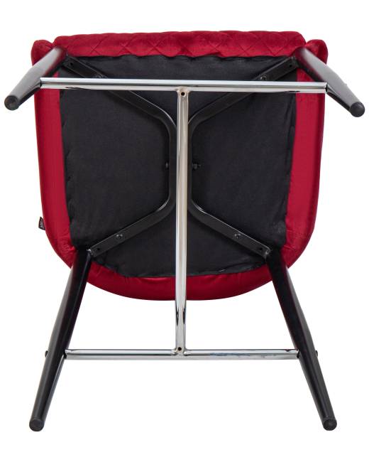 Набор 2 шт Стул полубарный DOBRIN CHRISTIAN'65, черные ножки, бордовый велюр (V108-85)