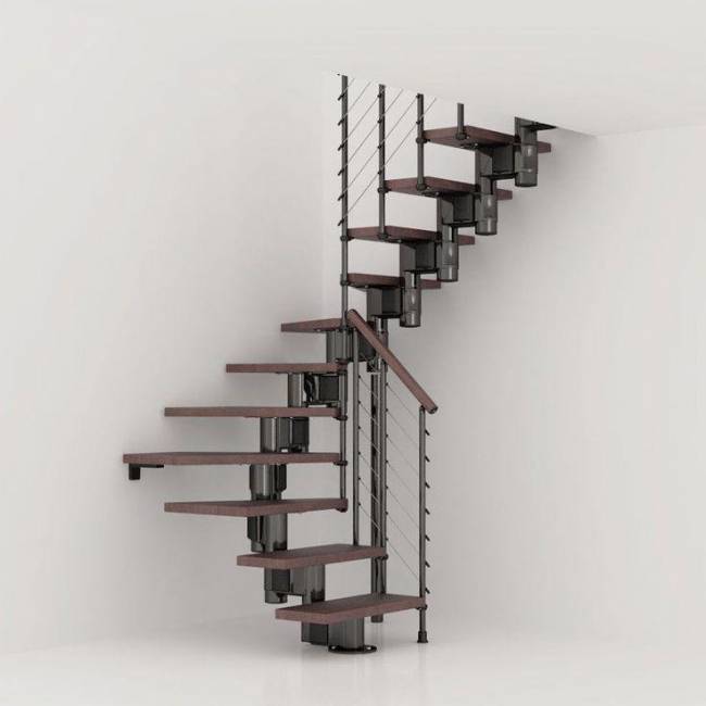 Модульная лестница Komoda 89 П-образная
