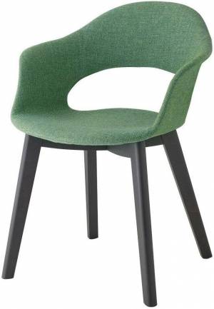Кресло с обивкой Natural Lady B Pop черный бук, зеленый 570х600х820 мм