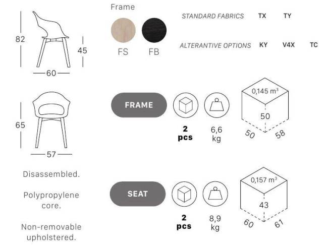 Кресло с обивкой Natural Lady B Pop черный бук, зеленый 570х600х820 мм