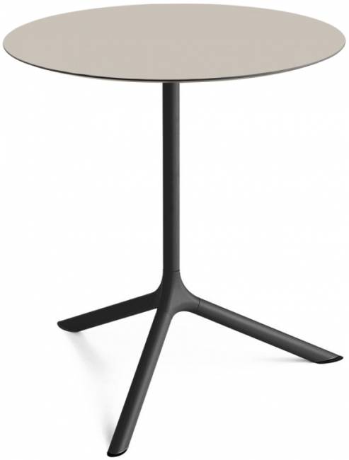 Стол ламинированный обеденный Tripe Maxi черный, тортора Ø800х740 мм Стол ламинированный обеденный Tripe Maxi черный, тортора Ø800х740 мм