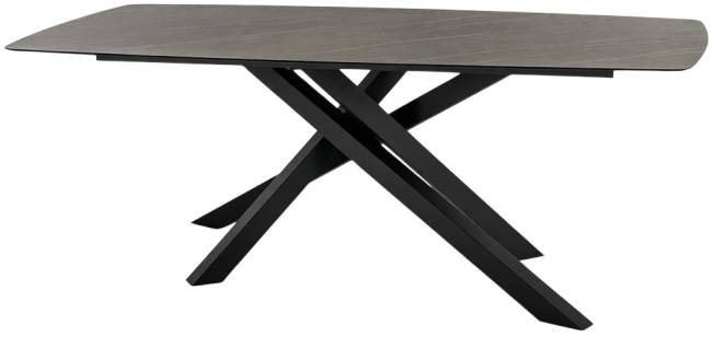 Стол ламинированный обеденный Milo черный, темно-серый 2050х1050х750 мм