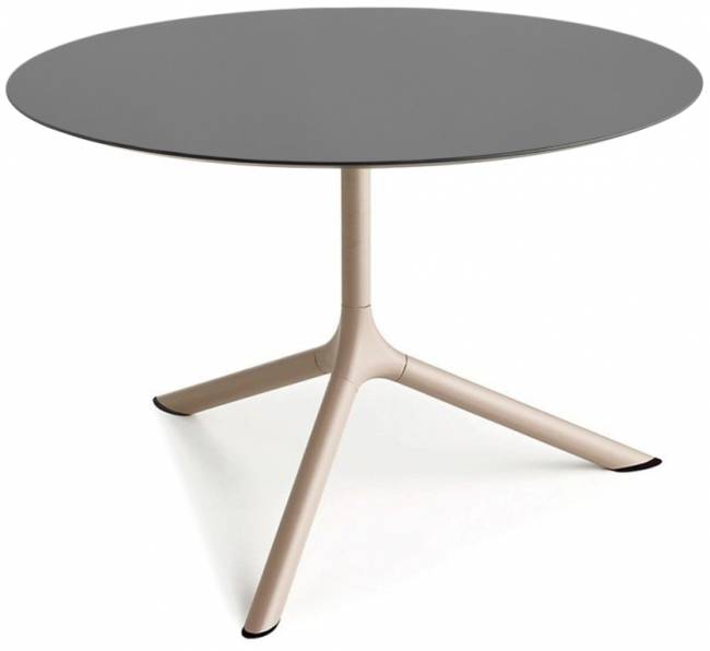 Столик ламинированный кофейный Tripe Maxi тортора, антрацит Ø800х510 мм