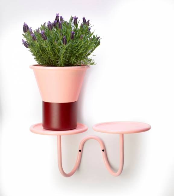 Ваза для цветов Mimosa бледно-розовый, бордовый Ø245х250 мм