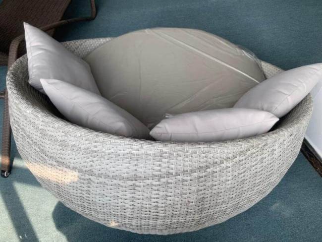 Лаунж-диван плетеный Shell Ø1450х840 мм