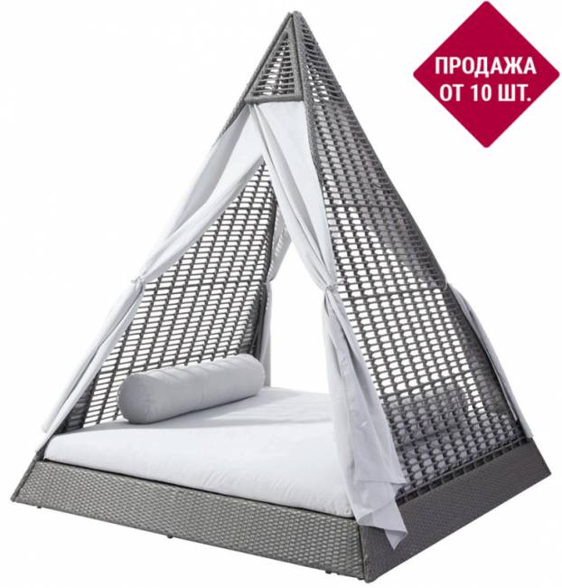 Лаунж-лежак плетеный Modern 2000х2000х2600 мм