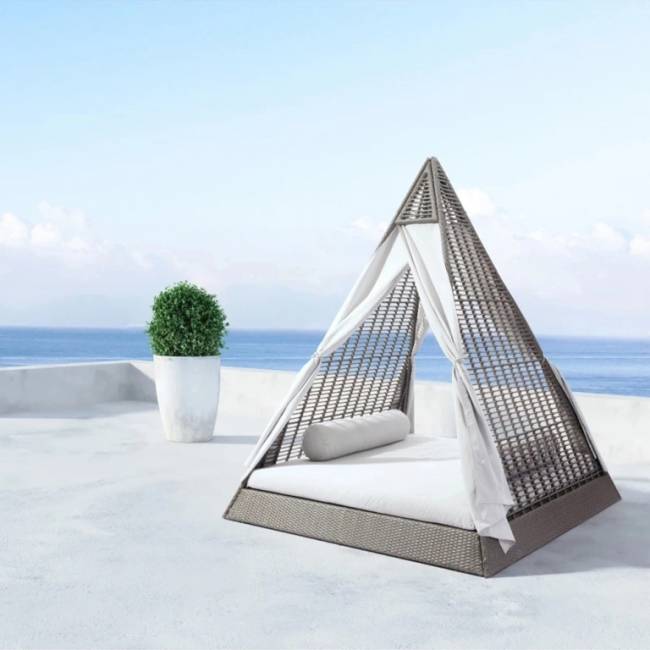 Лаунж-лежак плетеный Modern 2000х2000х2600 мм