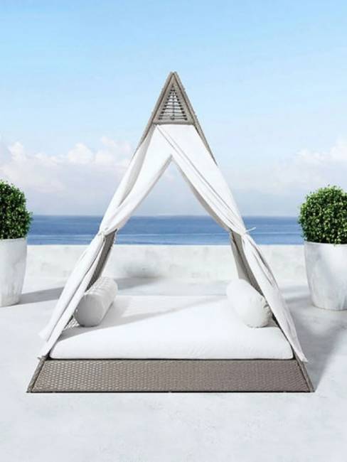 Лаунж-лежак плетеный Modern 2000х2000х2600 мм