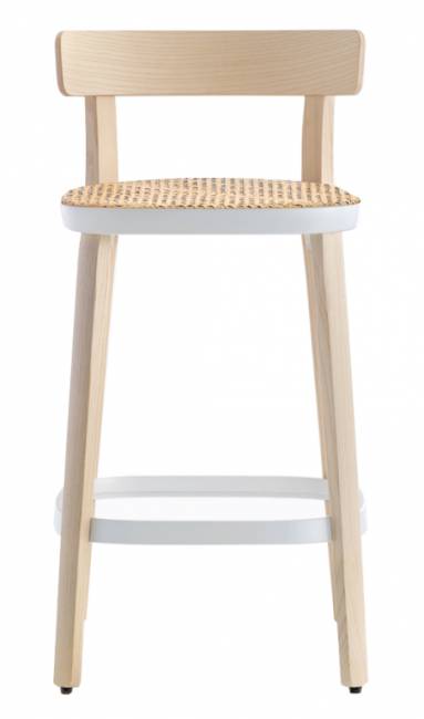 Стул деревянный полубарный Folk белый, беленый ясень, натуральный 430х425х870 мм