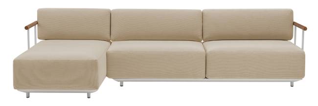 Диван угловой мягкий Arki-Sofa белый, песочный 2800х1460х740 мм Диван угловой мягкий Arki-Sofa белый, песочный 2800х1460х740 мм