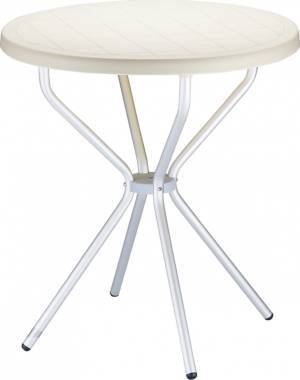 Стол пластиковый Elfo 70 бежевый Ø700х720 мм