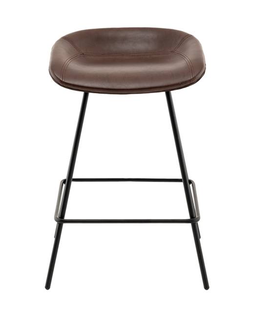 Стул полубарный Фуриоса экокожа коричневый