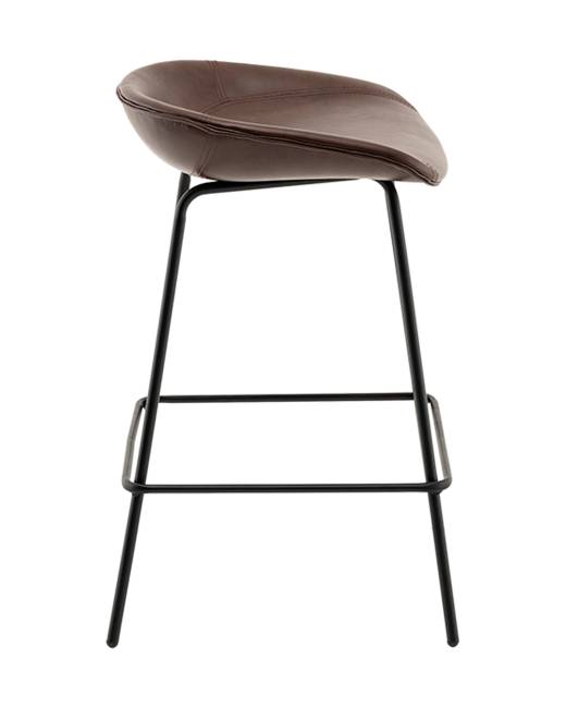 Стул полубарный Фуриоса экокожа коричневый