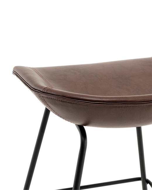 Стул полубарный Фуриоса экокожа коричневый