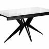 Стол DikLine DKS140 керамика Carrara Gloss (мрамор глянец белый), подстолье черное, опоры черные (2уп.) Стол DikLine DKS140 керамика Carrara Gloss (мрамор глянец белый), подстолье черное, опоры черные (2уп.)