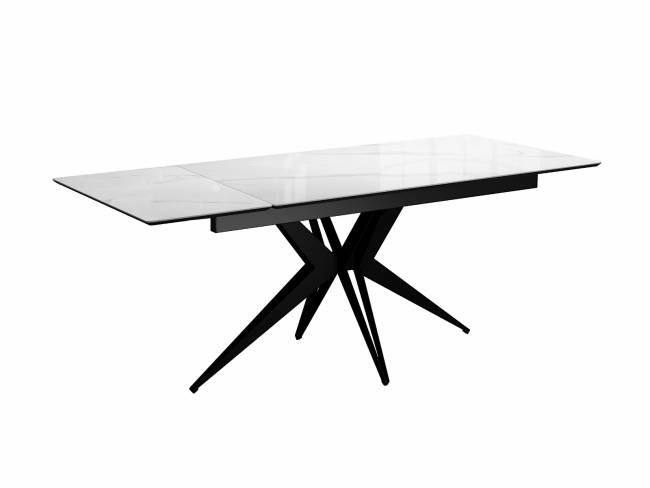 Стол DikLine DKS140 керамика Carrara Gloss (мрамор глянец белый), подстолье черное, опоры черные (2уп.) Стол DikLine DKS140 керамика Carrara Gloss (мрамор глянец белый), подстолье черное, опоры черные (2уп.)