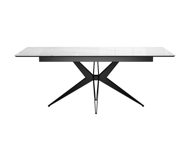 Стол DikLine DKS140 керамика Carrara Gloss (мрамор глянец белый), подстолье черное, опоры черные (2уп.) Стол DikLine DKS140 керамика Carrara Gloss (мрамор глянец белый), подстолье черное, опоры черные (2уп.)