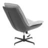 Кресло лаунж Cosmo/Космо велюр/букле (HYP)/экокожа, светло-серый/графит серый велюр/букле (HYP)/экокожа