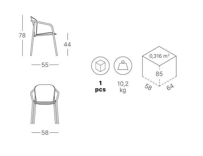 Кресло деревянное Finn Metal Wood матовое золото, черный ясень 580х550х780 мм