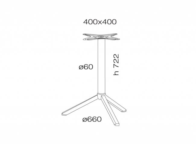 Подстолье металлическое Time 308 Ø660x722 мм Подстолье металлическое Time 308 Ø660x722 мм