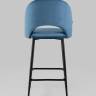 Стул полубарный Меган велюр пыльно-синий 2 шт.