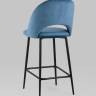 Стул полубарный Меган велюр пыльно-синий 2 шт.