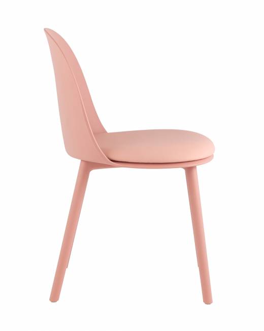 Стул Fog с подушкой пластик пыльно-розовый