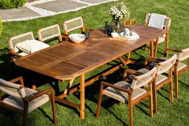 Стол из акации CALISTO раздвижной 219/278 см  Joygarden