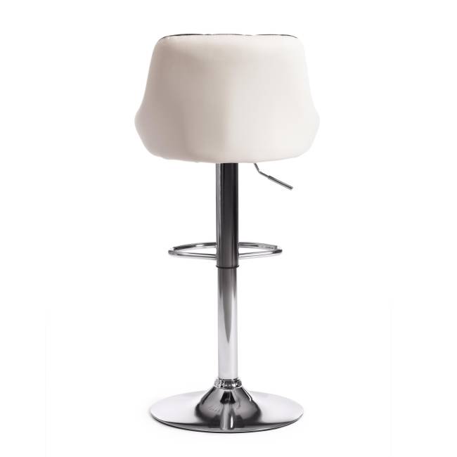 Стул барный MESSY (mod. KY704C) металл/экокожа, 47*48*84-105 см, черный/белый/хром (Комплект из 2 шт.) черный, белый металл/экокожа