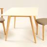 Стол Arki М 100 натур/слоновая кость со стульями Франк ПМ натур/гусиная лапка