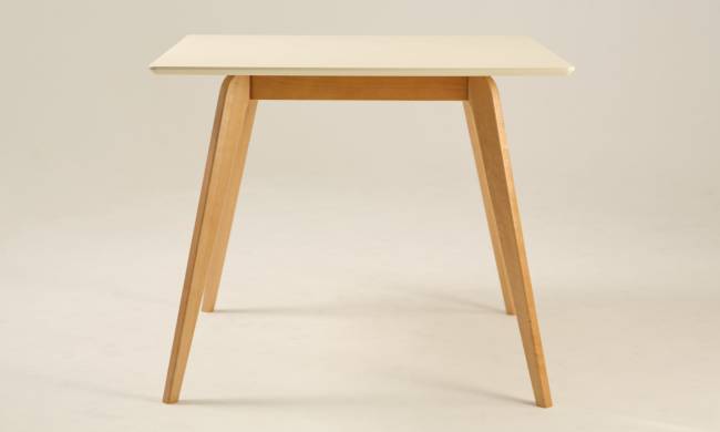 Стол Arki М 100 натур/слоновая кость со стульями Франк ПМ натур/гусиная лапка