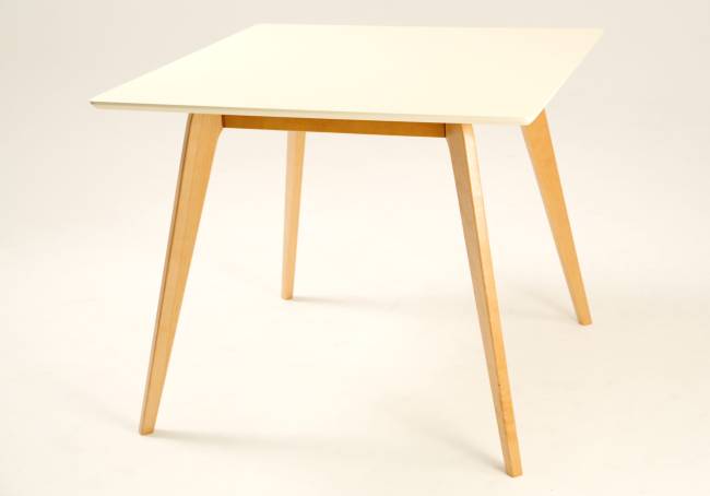 Стол Arki М 100 натур/слоновая кость со стульями Франк ПМ натур/гусиная лапка