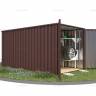 Хозблок SKOGGY секционный с плоской крышей 4 х 2 м, шоколадный