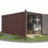 Хозблок SKOGGY секционный с плоской крышей 4 х 2 м, шоколадный