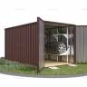 Хозблок SKOGGY секционный с плоской крышей 4 х 2 м, шоколадный